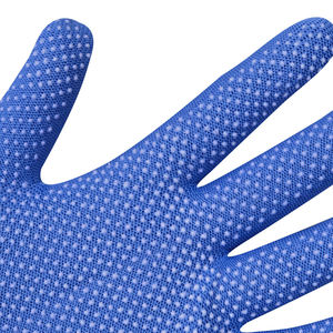 Durable PVC Dot Coated Anti-Slip Breathable Polyester Safety Gloves Elastic Cuff Seamless Knit Handling <b>Logistics</b> Light - Product Image 3
