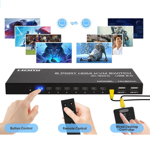 Conmutador KVM FJGEAR FJ-HK801 8x1 con USB <span class=keywords><strong>2.0</strong></span>, 8 Entradas y 1 Salida para Conmutación Manual 4K a 30Hz, Calidad 4K Nítida para Visualización Crítica - Product Image 2