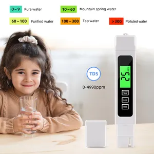 0-9990 पीपीएम टीडीएस परीक्षक 3 इन1 उपकरण उच्च गुणवत्ता ईसी मीटर - Product Image 2