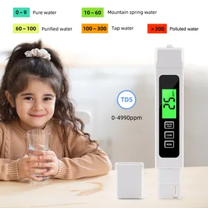 0-9990 ppm TDS Tester 3 IN1 Herramientas Medidor EC de alta calidad