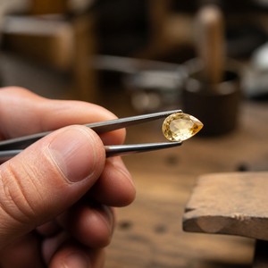 Citrino Naturale Brasiliano, Gemma a Goccia Sfaccettata VVS, <span class=keywords><strong>Pietra</strong></span> Sciolta per Creazione Gioielli, Intarsiatura Fai da Te, Ingrosso - Product Image 4
