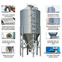 Silo de Alimentación para Ganado Galvanizado, Contenedor de Almacenamiento de Granos de Tamaño Personalizado para Cerdos, Aves de Corral, Ganado Vacuno y Ovejas, Sistema de Alimentación para Granjas