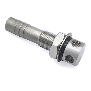 316 Marine Grade Stainless Steel Straight Fuel Water Tank Vent, 16mm 5/8" Hose Barb Tank Breather Vent Fitting with Gasket - Product Image 5