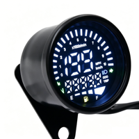 MrGauge Universal Round LED Digital Motorcycle Speedometer Digital Cluster Panel Tachometer Pengukur Kecepatan Motor
