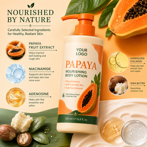Crema Hidratante Corporal de Marca Privada, Nutritiva y Luminosa, para Piel Áspera y Irregular, con Manteca de Karité, Niacinamida y Papaya - Product Image 4