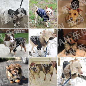 NAMSAN <b>Dog</b> Winter <b>Leather</b> Coat Warm <b>Jacket</b> For Small <b>Dogs</b> Classic Style Solid Color Pet Clothes - Product Image 2