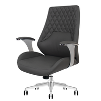 Fauteuil roulant de qualité supérieure pour le bureau Chef de salle de bureau Confort commercial PDG exécutif à dossier moyen