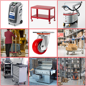 Roda pesada vermelha do rodízio 4x2 5x2 <span class=keywords><strong>6x2</strong></span> 8x2 Rodízio industrial do estilo coreano do rodízio para a pálete - Product Image 3