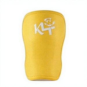Protège-tibias en néoprène K4 jaune, léger, protection pour adultes, sports toutes saisons - Product Image 1