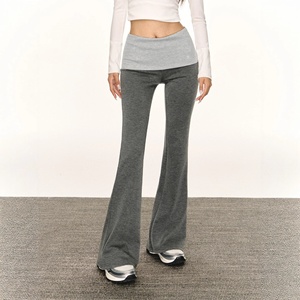 <span class=keywords><strong>Pantaloni</strong></span> Bootcut <span class=keywords><strong>Bianchi</strong></span> in Poliestere a Vita Alta Stile Americano Ariseism per <span class=keywords><strong>Donna</strong></span>, Nuovi <span class=keywords><strong>Pantaloni</strong></span> Sportivi e Yoga a Gamba Larga per l'Autunno - Product Image 1