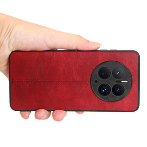 Funda protectora trasera de cuero PU con patrón de piel de vaca ligera para <span class=keywords><strong>Huawei</strong></span> <span class=keywords><strong>Mate</strong></span> <span class=keywords><strong>50Pro</strong></span> <span class=keywords><strong>Mate</strong></span> 50 funda para teléfono móvil - Product Image 3