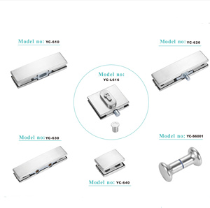 Sàn thép không gỉ mùa xuân và bản vá kẹp phù hợp thiết lập cho cửa kính không khung phụ kiện phần cứng loạt - Product Image 3