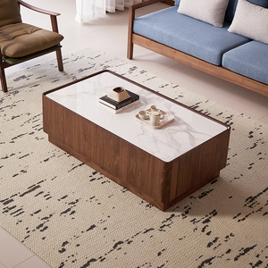 Mesa de Centro y Mesa de Café Modernas de Nogal Negro Sólido, Ecológicas y Duraderas, Directamente de Fábrica - Product Image 4