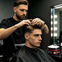 Cire coiffante mate personnalisée pour cheveux, séchage rapide, contrôle des bords, tenue forte pour hommes