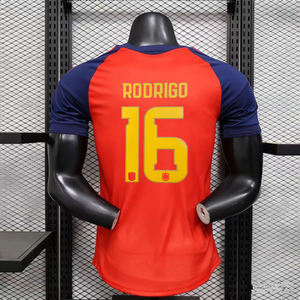 Nueva Camiseta de Fútbol de España 2026, Versión para Fanáticos, <span class=keywords><strong>Rodrigo</strong></span> Pedri Williams, Manga Corta, Transpirable, Personalizable - Product Image 1