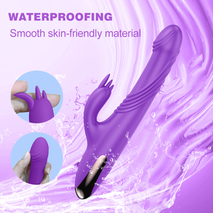 LOTUSIF Sexy Shop Factory Usb Charging New Sextoys Telescope Rabbit Vibrator Toy for Woman 12 Frequency Vibrating with Dildo - Product Image 3