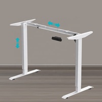 Bureau debout électrique moderne et automatique, à moteur unique, réglable en hauteur sur 2 niveaux, ergonomique, facile à assembler, avec cadre de bureau relevable