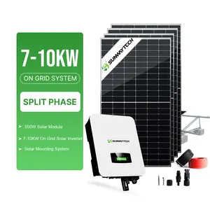 Complete Kits Set 10KW Solar Panels System On Grid Split Phase Solar Energy System For US