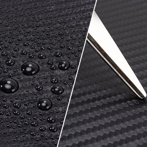 <span class=keywords><strong>Autocollant</strong></span> en fibre de carbone 0.8mm à motif de rayures en sergé écologique Autocollants de voiture en tissu vinyle PVC pour voitures Led et volant léger - Product Image 5