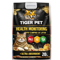 Litière pour chat écologique, premium, sans poussière, agglomérante, avec indicateur de pH, pour le suivi de la santé