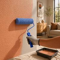 Outils de peinture professionnels faciles à nettoyer, rouleau à peinture avec poignée en plastique pour peindre les murs