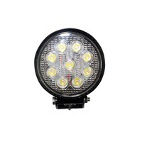 Großhandel 3 Zoll Runde Weiß Bernstein Auto Anhänger Gabelstapler Boots lampe 9LED Blitz Blitz Mini 27W LED Arbeits licht