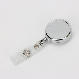 Nouveau produit : porte-badge rétractable durable avec chaîne en métal, compatible avec les porte-cartes d'identité pour les travailleurs sociaux - Product Image 2
