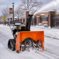 Machine de déneigement et de balayage tout-terrain télécommandée, moteur Loncin 196cc, à essence, conforme EPA, pour le nettoyage des allées