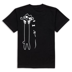 T-shirt Uomo Donna a Maniche Corte Nera con Stampa Gatto Divertente Design Amanti dei Gatti Abbigliamento Promozionale - Product Image 1