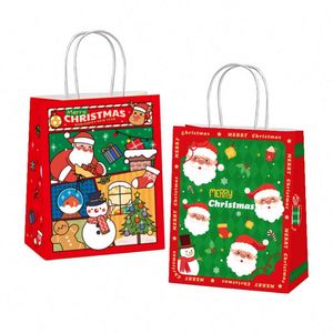 Bolsas de Papel Kraft Personalizadas con Logotipos Impresos, Impresión Digital Moderna, para Navidad, Cafeterías, Tiendas de Bebidas, Restaurantes de Entrega de Comida - Product Image 1