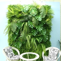 Décoration murale en gazon artificiel intérieur et extérieur de conception moderne Plante verticale exclusive en plastique vert pour décorations de fête