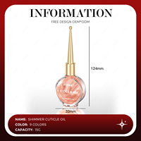 JTING Cadeau Gratuit Noël 9 Couleurs Huile Scintillante pour Cuticules Boîte Extérieure Personnalisée Gratuite OEM ODM Huile pour Cuticules Personnalisée pour Ongles