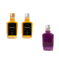Vente en gros directe du fabricant : bouteille de boisson en verre plat transparente vide de 200 ml pour emporter avec bouchon à vis