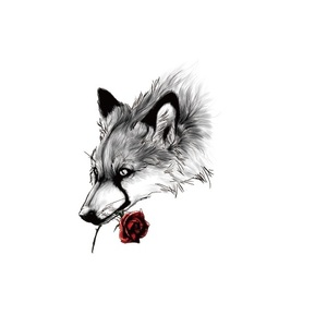 Adesivi per Tatuaggi Temporanei all'Ingrosso con Animali Tigre Lupo Drago Bianco e Nero per Uomo e Donna - Product Image 6