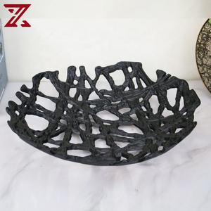 Nouveau design bols de service en métal ferronnerie rétro évidant de <span class=keywords><strong>grandes</strong></span> plaques métalliques pour la décoration de centres de table - Product Image 5