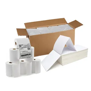 Wholesale 4x6" Direct Thermal Paper A6 Way Bill Shipping Label Thermo Adhesive Sticker 10x15 cm Impresora De Etiquetas Adhesivas