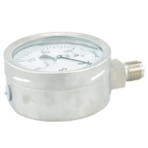Aço inoxidável <span class=keywords><strong>Bourdon</strong></span> Tubo Vácuo Água Combustível Alta Baixa Refrigeração Gás Ar Óleo Hidráulico Manômetro Manômetro - Product Image 2
