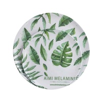 Ensemble de 4 assiettes et plats ronds en mélamine 100% écologique, sans danger pour les aliments, emballage personnalisé