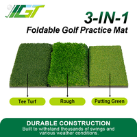Tapis de golf Tri-Turf pour l'entraînement au swing, au chipping et au putting