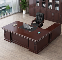 Bureau de direction lisse de fabrication Table de bureau classique Bureau traditionnel pour PDG
