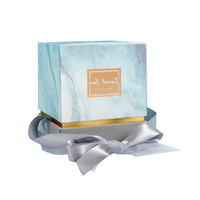 Ensemble de bougies style scrunchie, 50 pièces, boîte-cadeau, imprimé, emballage avec couvercle et boîte à cadeau