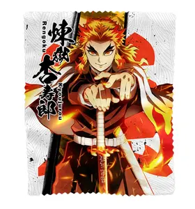 الجملة الجمارك أنيمي الكرتون kimetsu لا yaiba شيطان القاتل القطن diy نظارات قطعة من القماش للنظارات تنظيف