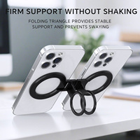 Support magnétique pour téléphone en alliage d'aluminium FY91-G avec base rotative et hauteur réglable - Support portable pour bureau/table de chevet pour usage professionnel