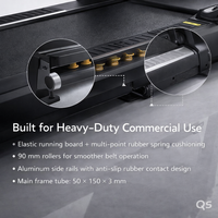 Tapis de course commercial intelligent QS V12T avec moniteur de fréquence cardiaque POLAR, modes de course en contexte réel et structure robuste