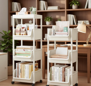 Étagère de rangement multi-niveaux en plastique PP, pratique, moderne et simple pour la maison - Product Image 4