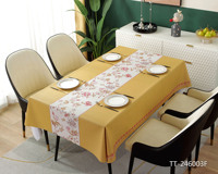 Nappe rectangulaire en PVC tissé, résistante aux taches, anti-déversement, imperméable, anti-huile, lavable, pour la cuisine et la salle à manger, usage domestique