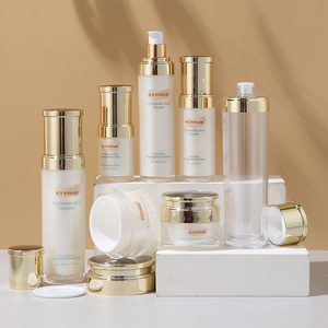Série de flacons cosmétiques de luxe en plastique doré avec <span class=keywords><strong>pompe</strong></span> à pression, sans air, en acrylique, pour soins de la peau, 15 ml, 30 ml, 50 ml, 100 ml, 120 ml, 30 g, 50 g - Product Image 2