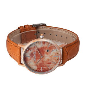 Montres de festival pour hommes à la mode avec boîtier en céramique et bracelet en cuir Montre en métal promotionnelle résistante à l'eau 3ATM - Product Image 3