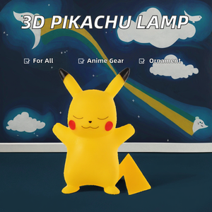 Lámpara 3D de Pikachu en Oferta, Lámpara de Noche de PVC con Interruptor Táctil, Figura de Pokémon para Decoración del Hogar - Product Image 2