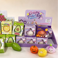 Jouet Squishy en PU à texture croquante, à récupération lente, anti-stress, en boîte de présentation, vente en gros